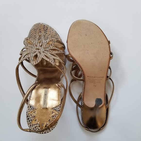 Max Studio Leather Strappy Sandals - Picture 10 of 11